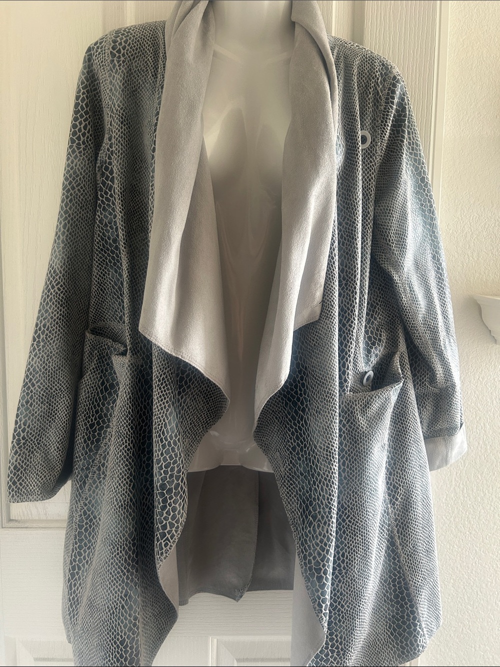 Rachel Zoe Gray Draped Trench Coat